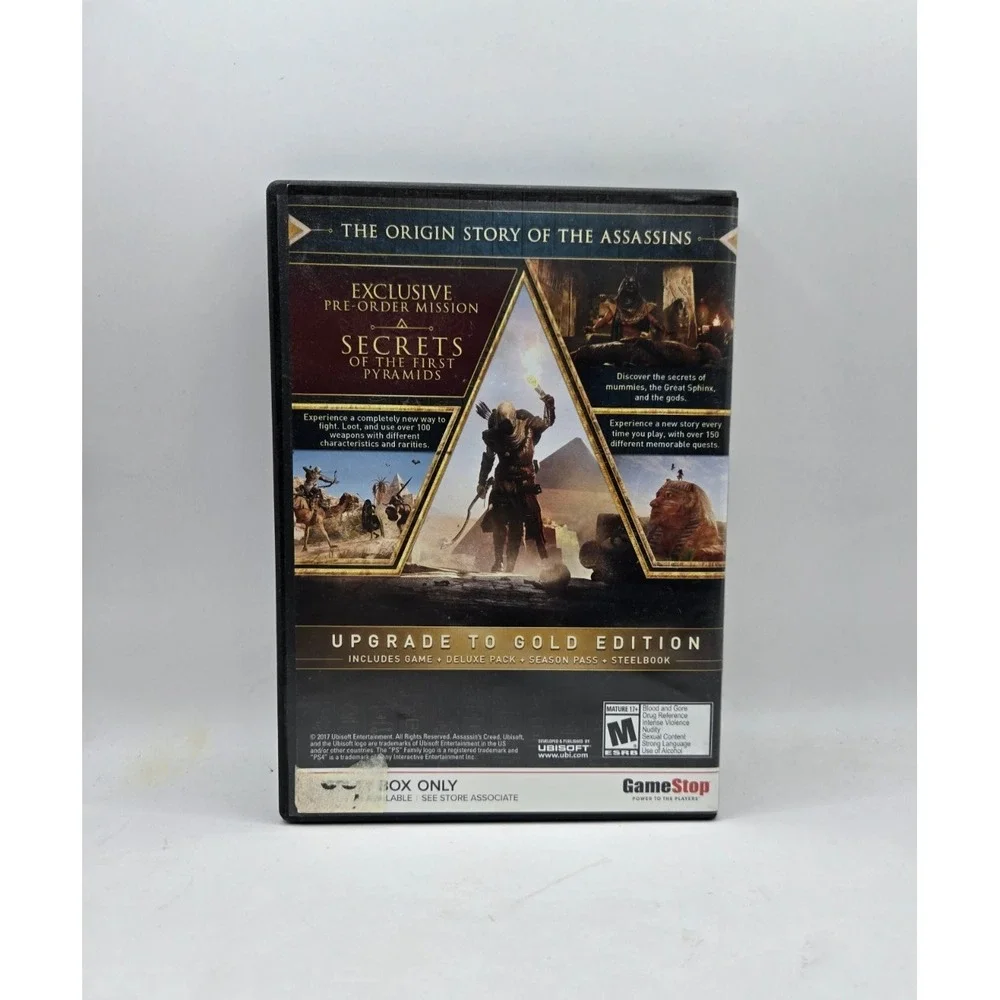 Assassin's Creed Origins Sony PlayStation 4‎ PS4 Complete CIB Gamestop Display